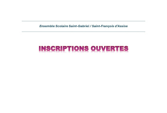 INSCRIPTIONS 